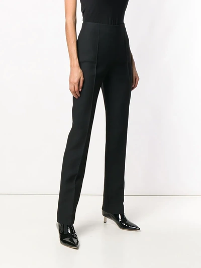 Shop Valentino Straight-leg Trousers In Black