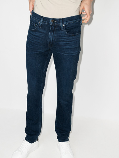 Shop Paige Van Lennox Slim-fit Jeans In Blau