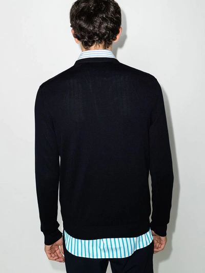 Polo Ralph Lauren Embroidered-logo Crew Neck Jumper In Blue