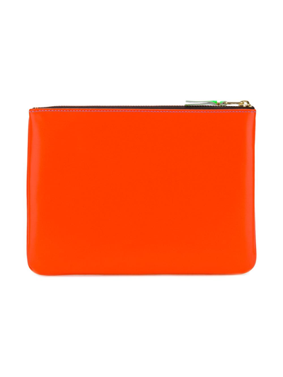 Shop Comme Des Garçons Colour-block Leather Wallet In Blue