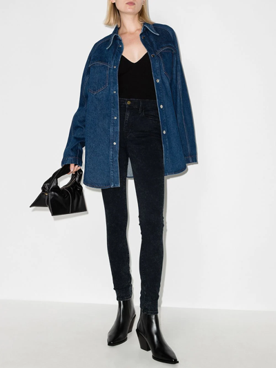 Frame Le High Skinny Jeans In Blue