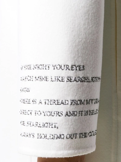Valentino Compact Drap With Poetry Coat In Cream Color In Neutrals