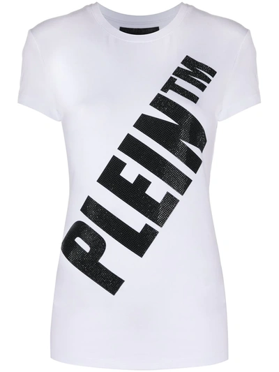 Shop Philipp Plein Logo Print T-shirt In White