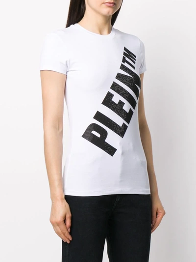 Shop Philipp Plein Logo Print T-shirt In White