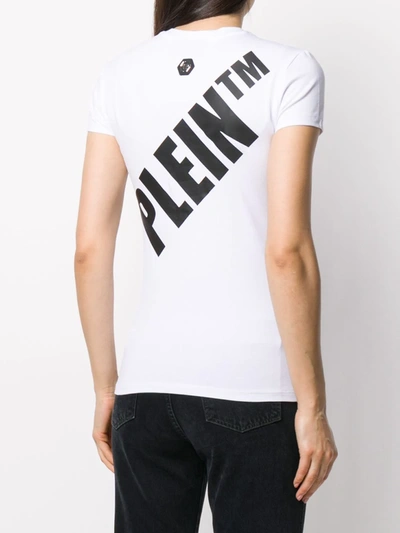 Shop Philipp Plein Logo Print T-shirt In White