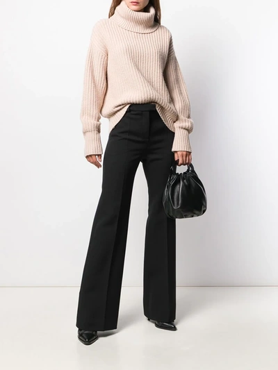 CREPE WIDE-LEG TROUSERS