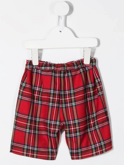 Siola Check Tailored Shorts In Red