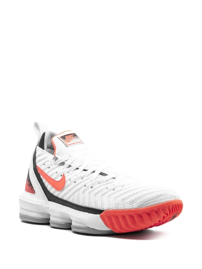 Nike Lebron 16 Hot Lava Basketball Shoe In White