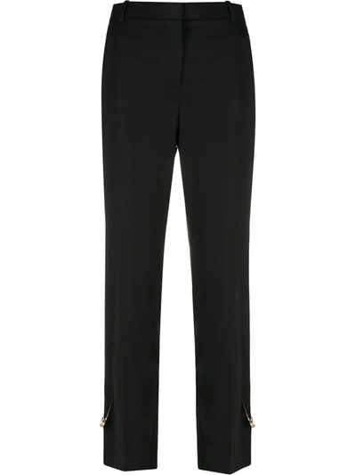Shop Versace Medusa Safety Pin Trousers In Black