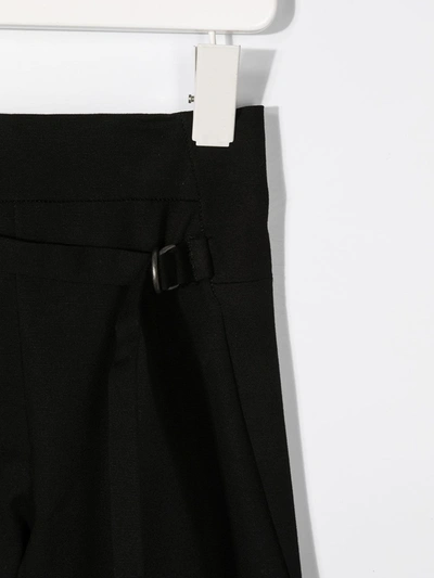 Shop Anja Schwerbrock Belted Straight Trousers In Black