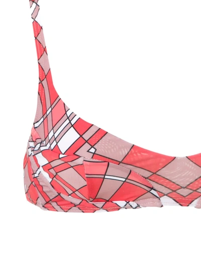 Shop Amir Slama Geometric Print Bikini Set In Red