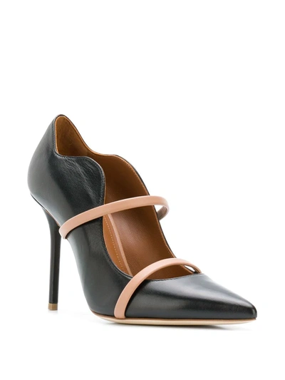 Malone Souliers Maureen Bicolor Leather Dual-band Pumps In Black