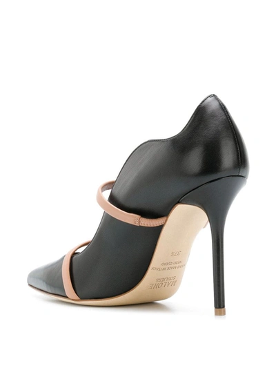 Malone Souliers Maureen Bicolor Leather Dual-band Pumps In Black