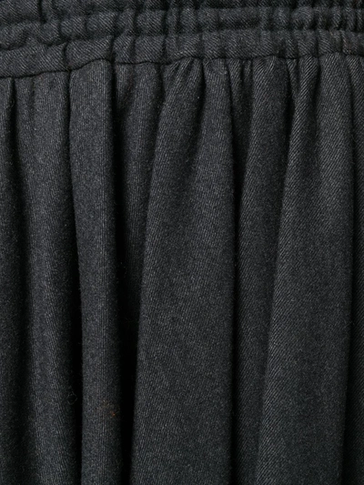 Pre-owned Valentino 1990's Gathered Midi Skirt In Grey