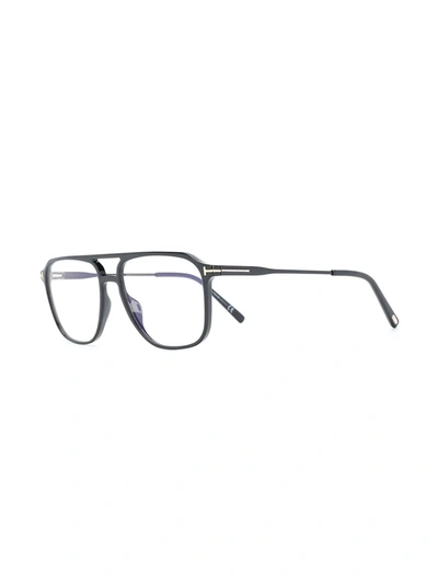 Shop Tom Ford Pilot-frame Glasses In Black