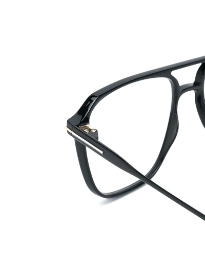 Shop Tom Ford Pilot-frame Glasses In Black