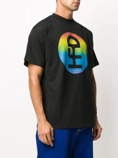 Shop Honey F___cking Dijon Rainbow Logo Print T-shirt In Black
