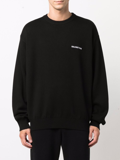 Shop Balenciaga Political Campaign Jumper In Black