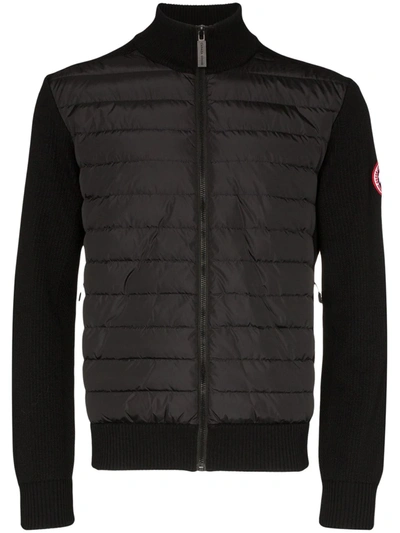 Shop Canada Goose Hybridge Knit Padded Jacket In Black