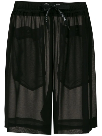 Shop À La Garçonne Chiffon Shorts In Black