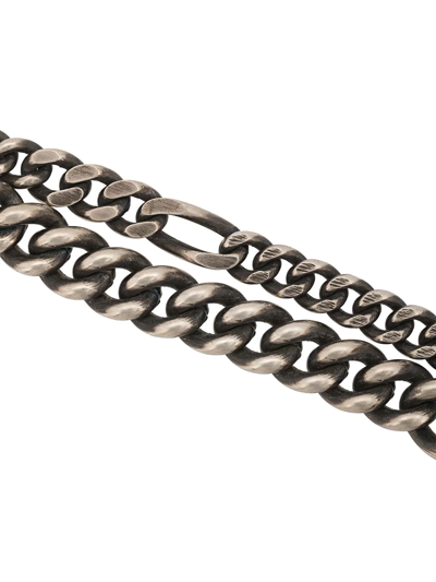 Werkstatt:münchen Werkstatt Munchen Bracelet Two Chains M2306 In Silver