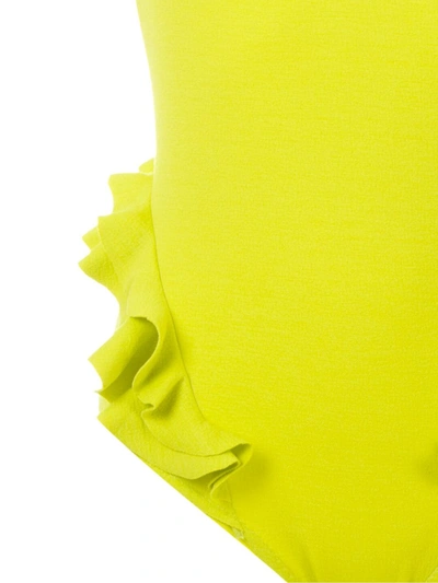 Shop Clube Bossa Barbette Ruffle Swimsuit In Yellow