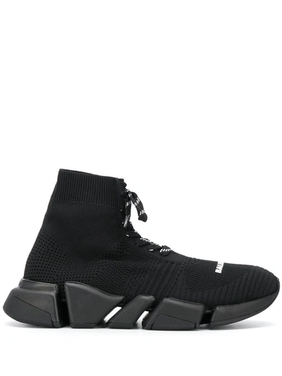 Shop Balenciaga Speed 2.0 Lace-up Sneakers In Black