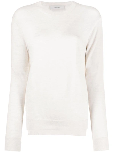 Shop Pringle Of Scotland Round Neck Jumper In Neutrals