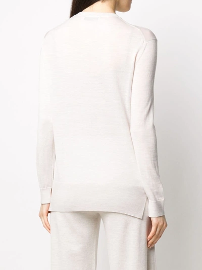 Shop Pringle Of Scotland Round Neck Jumper In Neutrals