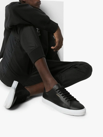 AXEL ARIGATO BLACK CLEAN 90 CONTRAST SOLE LOW-TOP LEATHER SNEAKERS - 黑色