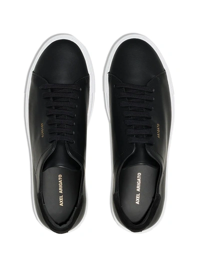 AXEL ARIGATO BLACK CLEAN 90 CONTRAST SOLE LOW-TOP LEATHER SNEAKERS - 黑色