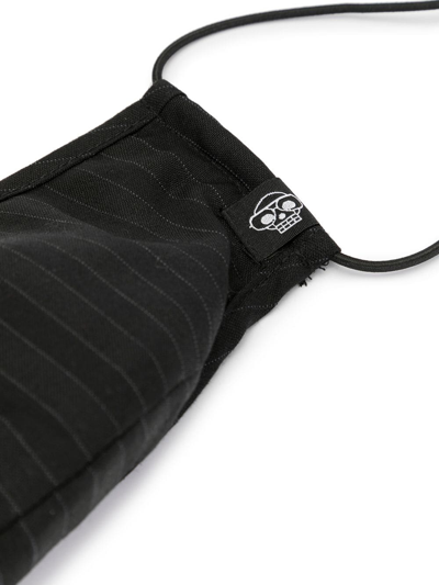 Mostly Heard Rarely Seen Pinstripe Face Mask In Black