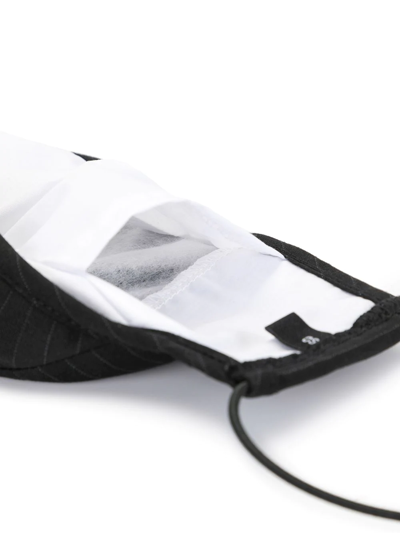 Mostly Heard Rarely Seen Pinstripe Face Mask In Black
