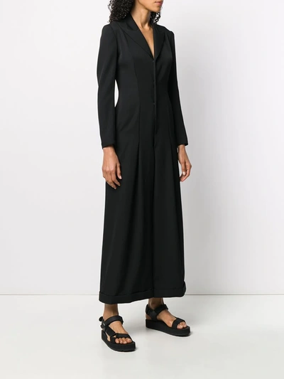 Shop Yohji Yamamoto Blazer Wide-leg Jumpsuit In Black