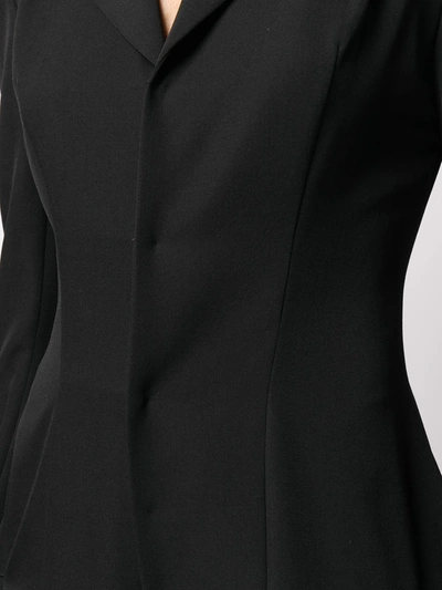 Shop Yohji Yamamoto Blazer Wide-leg Jumpsuit In Black