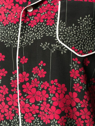 Shop Red Valentino Dreaming Peony-print Shirt In Black