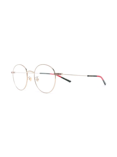 Gucci Round-frame Glasses In Gold