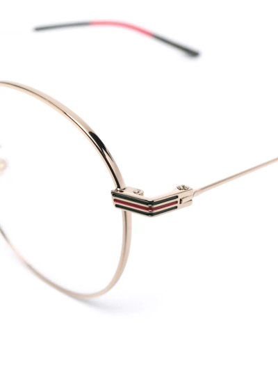Gucci Round-frame Glasses In Gold