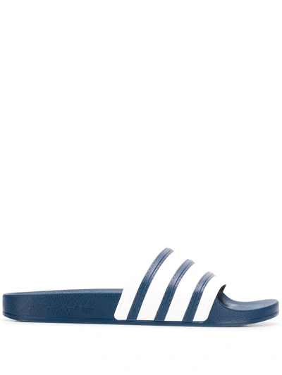 Shop Adidas Originals Adilette Slides In Blue