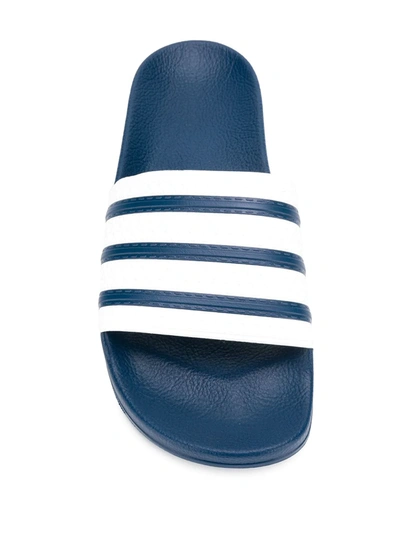 Adidas Originals Adilette Stripe Sport Slide In Blue