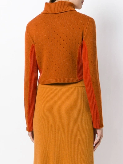 Shop Cashmere In Love Cashmere Two Tone Jumper In Yellow