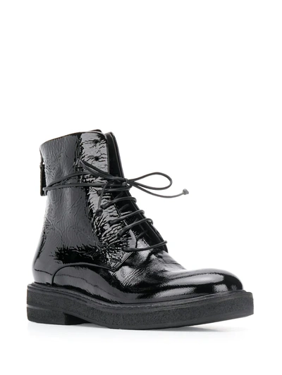 Shop Marsèll Varnished Ankle Boots In Black