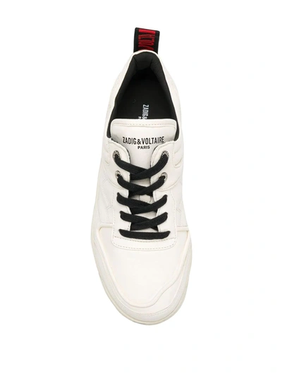 Shop Zadig & Voltaire Blaze Chunky Low Top Sneakers In White