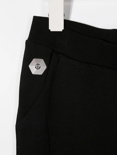 Shop Philipp Plein Junior Teddy Bear-print Sweatpants In Black