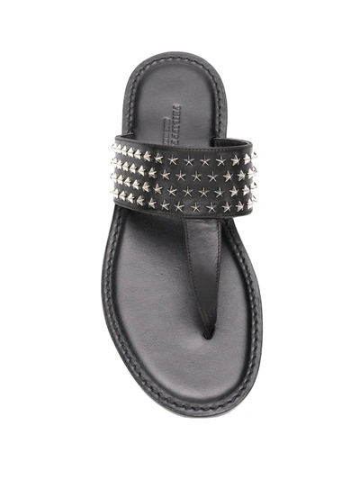 Shop Philipp Plein Star Studs Flip-flops In 02 Black