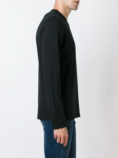 James Perse Dry Touch Crew Neck Top In Black