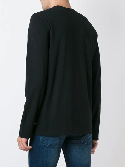 James Perse Dry Touch Crew Neck Top In Black