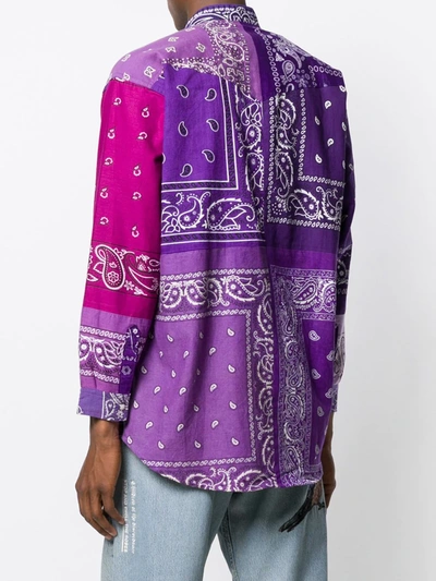 Shop Children Of The Discordance Bandana Print Shirt In Purple