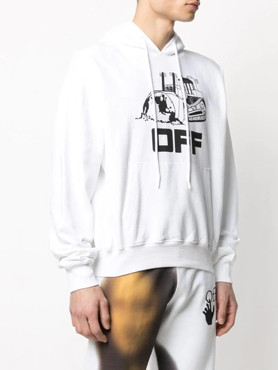 Shop Off-white World Caterpillar Hoodie In White