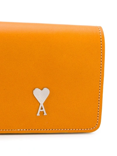 Shop Ami Alexandre Mattiussi Mini Accordeon Bag In Yellow